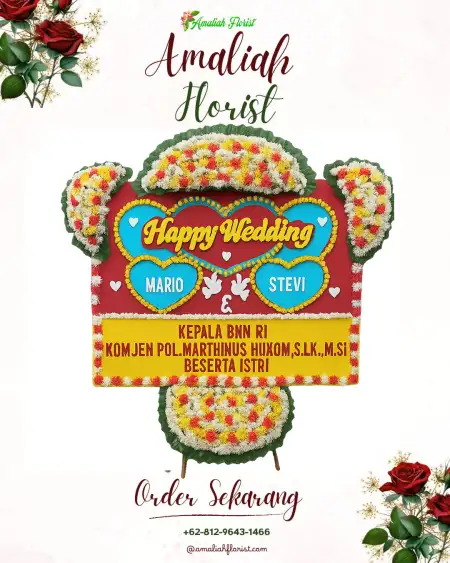 Papan Bunga Pernikahan Ngabang